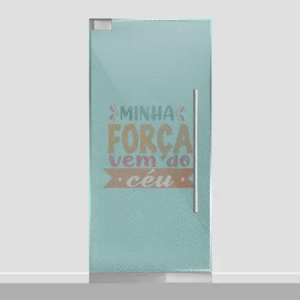 Adesivo para Porta de Vidro Vinil Perfurado Personalizado Impressão Colorida  Refile 